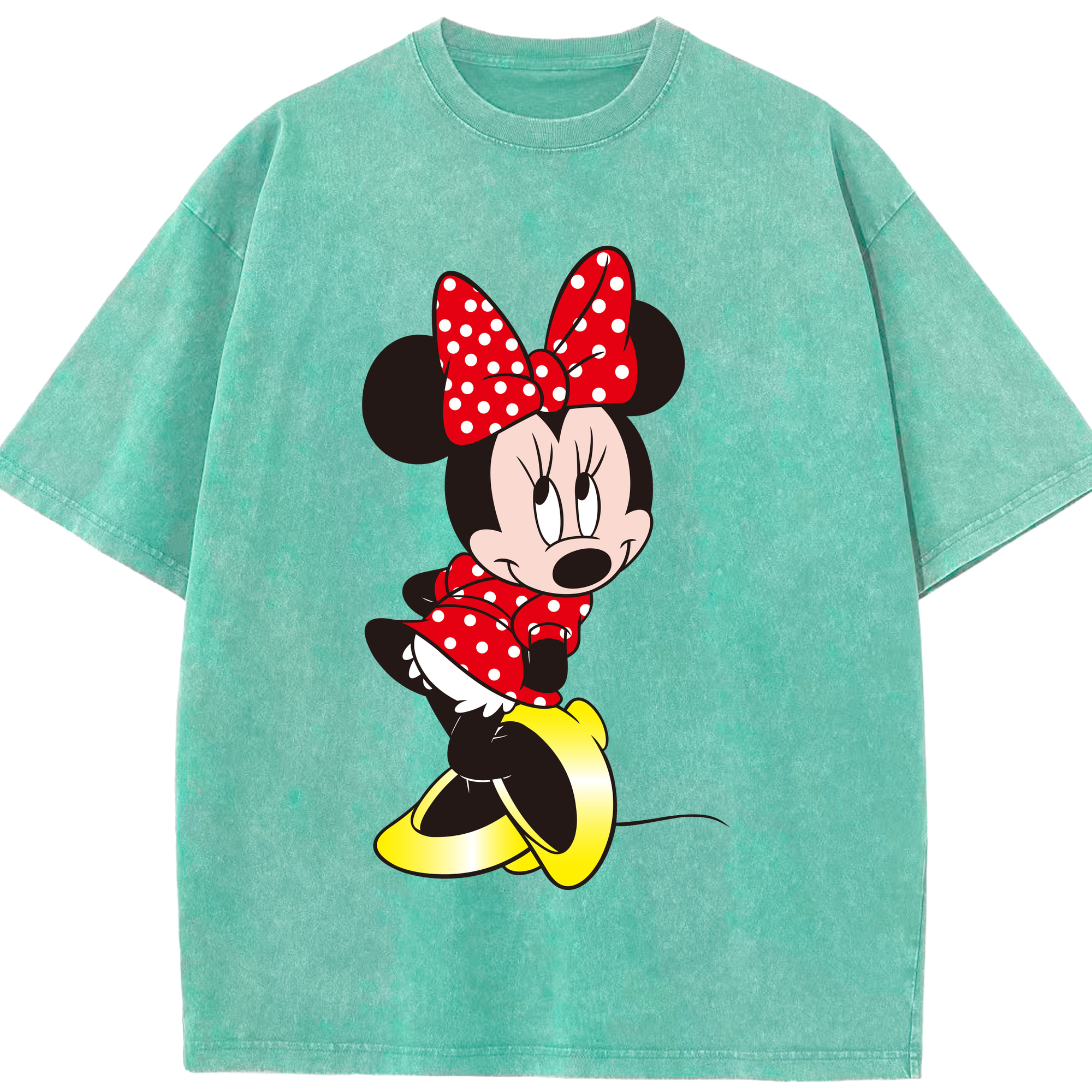 （画像用） ミッキーマウス Mickey Mouse 綿100% ヴィンテージ風 半袖Tシャツ（フロントプリント）